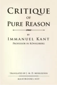 The Critique of Pure Reason